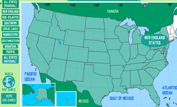 US 50 States Quiz screenshot