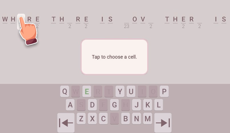 Cryptogram Word Brain Puzzle screenshot