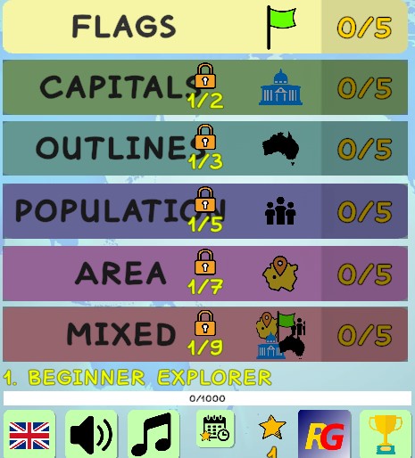 Geography Quiz Countries, Flags, Capitals screenshot