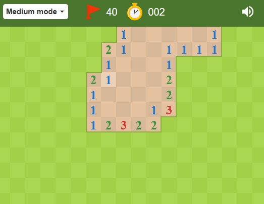 Google Minesweeper screenshot
